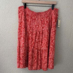 Women’s Plus Size St John’s Bay Skirt Paisly, 1X